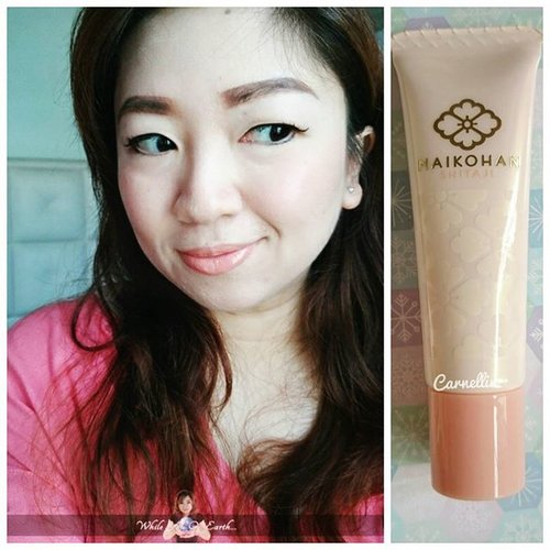 I'm using a makeup base from Maikohan.  A gift from @kawaiibeautyjapan #kawaiibeautyjapan #clozetteid #beauty #makeupbase #cosmetic #motd #beautyblogger #base #sana #Japan #japanbeautyproduct