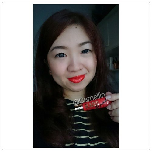 Using @lagirlcosmeticsid from @twlcosmetics Glazed Lip Paint in Feisty, look how pigmented and glossy it is.#idblog#clozetteID #indonesiablogger #beauty #blogger #beautyblogger #idbblogger #lagirl #glazed #feisty #motd #lotd #lips