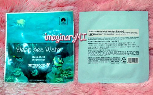 Deep Sea Water Mask Sheet, good for any skin types

review here >> http://imaginarymi.blogspot.com/2013/11/review-deep-sea-water-mask-sheet-from.html