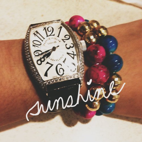 Wear my handmade bracelet with franck muller watch! 