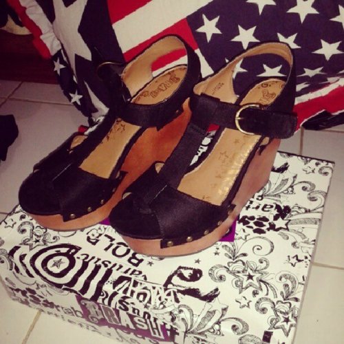 New Shoes Again From Payless Product Brash #Wedges #Black #Payless #Shoesource #Brash #LoveIt #Nice #Shoes