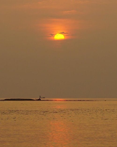 My favorite color. A sunset is the sun’s fiery kiss to the night. 💕
.
.
.
.
.
#sunset #view #sky #orangesky #nature #sea #sunsetlovers #travel #travelgram #instatravel #sonyalpha #sonya6000 #instadaily #instagood #instamood #clozetteid #like4like