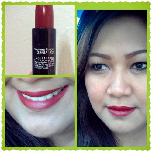 #Sephora rouge lipstick in #courtisane #R02 on my lips........ True red!! :) #day5lipchallenge #10dayslipchallenge #lipchallenge #fashionesedaily