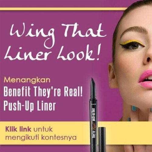 Want that benefit push up liner from benefit for free? 
Simply follow this link to my blog to find out how!

http://theresiajuanita.blogspot.com/2014/07/wing-that-liner-look-by-clozette.html?m=1

#clozetteid #event #contest #pushupliner #benefit #eyeliner