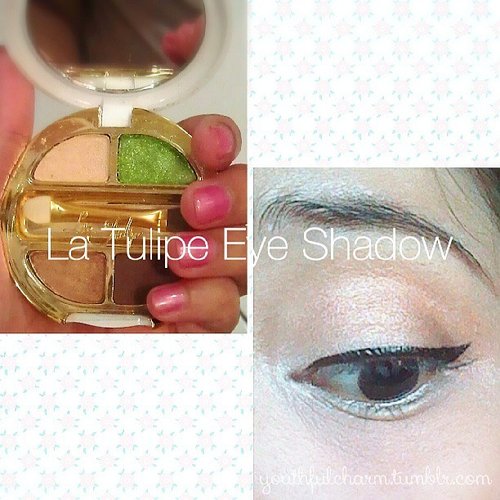 La Tulipe Eyeshadow pigmen warnanya lumayan okey juga walaupun baru coba 3 dari 4 shades yg ada #makeup #clozetteid