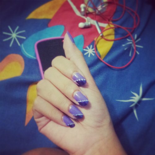 Just purple and dotting
