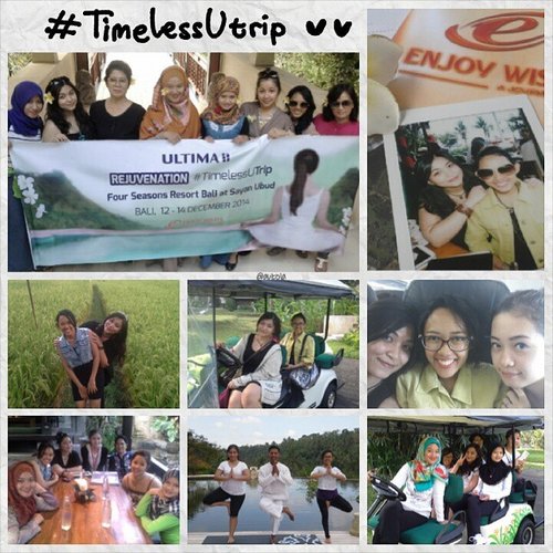 Throwback! So happy to met these beautiful and humble ladies! Most of all, BiG thanks for @ultima_id for this refreshing trip! Also thanks @enjoywisata for the great tour and also for the perfect tour leader! Plus @fsbali for the really cool villa, i really love the room, can't wait to visit again soon! 
Anyway, hopefully we can stay in touch girls! ♡♡♡ #timelessUtrip #trip #ultimaII #ultima #makeup #holiday #enjoywisata #liburanbali #sayan #ubud #bali #clozetteid #throwback #fsbali #vacation #indonesia