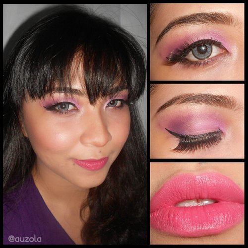 Purple always can be a subtitute for pink in Valentine's day eye makeup! Just match it with a cute pink lips for overall sweetness! Anyway i used Ivy lashes from @bunnylashes_id! I gotta tell you so far i love all three lashes from bunny lashes that i have. It's easy to apply, many range of lashes types from natural to heavy look, but don't worry it's light on the eyes! I can use it all day! Plus im a sucker for cute packaging and bunny lashes totally rock the cuteness! Im in love! Totally made my eotd more on the point! Hehehe..So if you haven't try bunny lashes, you're so missing out, seriously girls, get em fast! P.s forget me not type is adorable! 💋💋 #bunnylashesid #bunnylashesvalentinega
#selfie #makeup #eotd #eyemakeup #eyes #anastasiabeverlyhills #clozetteid #bhcosmetics #nyxcosmetics #makeupcrazyhead #makeupfanatic1 #themakeupstory #mayamiamakeup #vegas_nay #dressyourface #auroramakeup #lvglamduo #fotdibb