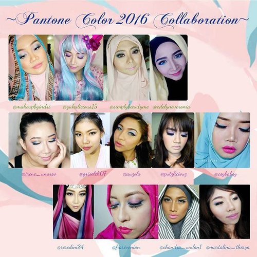Pantone color 2016 collaboration with  12 other beauty bloggers! Blog post with details and tutorial coming soon guys! 😍#makeup #eyemakeup #vegas_nay #mayamiamakeup #anastasiabeverlyhills #hudabeauty #lookamillion #norvina #fcmakeup #zukreat #muajakarta #jakarta #indonesia #pinkperception #dressyourface #auroramakeup #lvglamduo #clozetteid #fotdibb #blogger #indonesianbeautyblogger #nudelip #indobeautygram #pantone #serenity #rosequartz #pantone2016