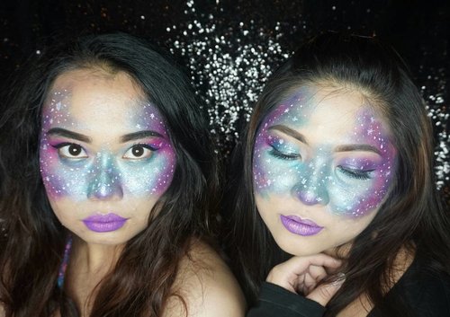 One more picture of our galaxy makeup look ✨✨✨
.
Check the products detail of this look on my previous post 💋
.
Anyway got some ideas for the next makeup look i should make? Dont hesitate to comment bellow 😍
.
.
.
#galaxy #galaxymakeup #milkyway #vegas_nay #wakeupandmakeup @wakeupandmakeup #anastasiabeverlyhills #hudabeauty #influencer #beautyinfluencer #lfl #l4l #likeforlike #bestie #bestfriend #SephoraIDNBeautyInfluencer #pinkperception #dressyourface #auroramakeup #clozetteid #fotdibb #blogger #indonesianbeautyblogger #undiscovered_muas @undiscovered_muas @indobeautygram #indobeautygram