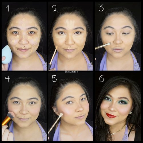#auzolatutorial for #Pantone 2013 #Emerald is here guys💕
.
🔱Face🔱
1. Gunakan foundation pada keseluruhan wajah yang sudah diprimer.
2. Tambahkan concealer pada bagian yang dibutuhkan, terutama pada undereye.
3. Set dengan bedak, lalu contour wajah pada bagian tulang pipi, hidung, jidat dan juga rahang.
4. Tambahkan blush on pink cerah.
5. Gunakan highlighter.
6. Tambahkan eye makeup (SWIPE) dan lipstick merah.
.
🔱Eyes🔱
1. Gunakan warna hijau pada keseluruhan kelopak.
2. Tambahkan hijau yang lebih gelap pada ujung luar kelopak mata dan blend.
3. Tambahkan shade hijau yang lebih tua lagi, sedikit saja pada bagian ujung kelopak dan blend.
4. Gunakan glitter hijau pada bagian kelopak dan ujung dalam mata.
5. Gunakan eyeshadow hijau yang agak gelap pada bagian bawah mata.
6. Gunakan eyeliner.
7. Tambahkan maskara & bulu mata palsu.
.
DONEEE! Selamat mencoba❤🔱
.
.
.
.
#coloroftheyear #disney #mermaid #disneyprincess #wakeupandmakeup #makeupforbarbies  #indonesianbeautyblogger #undiscovered_muas @undiscovered_muas #clozetteid #colorful #makeupcreators #beautybloggerindonesia #slave2beauty #coolmakeup #makeupvines #indobeautysquad #fdbeauty #mua_army #fantasymakeupworld #100daysofmakeup