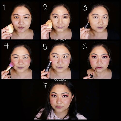 Ini dia tutorialnya! Oya ini produk yang aku gunakan yang dulu menang vote iseng2 di igs itu lho hehe
❤ @laneigeid bb cushion
❤ @maybelline age rewind concealer
❤ @3ce_official shimmer stick
❤ @mizzucosmetics blush on
❤ @esqacosmetics pink goddess palette
❤ @makeoverid intense matte lip cream.
.
Steps:
🌟 Face 🌟
1. Gunakan bb cushion, aku pakai sponge karena puff bawaan cushion ku rusak dimainin isa lol.
2. Aplikan concealer pada bagian yang membutuhkan, kaya undereye, tulang hidung, dagu dan jidat.
3. Shading bagian wajah, tapi tipis2 aja karena ini mau soft look gt.
4. Tambah blush on pink pada pipi dan juga batang hidung biar agak cute.
5. Tambah highlighter biar dewey gitu tampilannya.
6. Bikin eyemakeup dan Gunakan lipstick ala gradient lips.
7. Selesai dehhh.
.
🌟 Eyes 🌟
1. Buat alis tapi agak mendatar biar cute dan ga gitu galak.
2. Aplikasikan eyeshadow pink pada keseluruhan kelopak.
3. Tambahkan eyeshadow pink yang lebih gelap pada ujung luar mata dan blend.
4. Tambahkan eyeshadow shimmer/glittery berwarna terang pada ujunh depan mata.
5. Gunakan highlight/eyeshadow pink muda pada bagian bawah mata.
6. Aplikasikan eyeliner secukupnya aja.
7. Gunakan mascara.
8. Tambahkan bulu mata palsu biar lebih lentik. Done!
.
.
.
.
#valentinedaydatecollab #makeupforbarbies #softmakeup #pinkmakeup #valentineday #valentine #indonesianbeautyblogger #undiscovered_muas #fdbeauty #cchannelbeautyid @undiscovered_muas #clozetteid #makeupcreators #slave2beauty #coolmakeup #makeupvines #tampilcantik #boldmakeup #100daysofmakeup