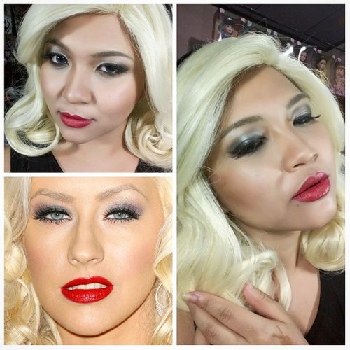 Blonde pin up look inspired by the pretty Christina Aguilera! My pic is a bit dim because i only use my phone to take pictures, so it doesn't really get my lipstick true color unfortunately.
Anyway im using @pac_mt products, which are intense eyeshadow pencil in Citrus Hue, powder eyeshadow no.S13C, and lipstick matte in Alluring Red! I swear the lipstick color is sooo pretty!
#ilovepac #pac_mt #inspired #blonde #pinup #redlips #makeup #clozetteid  #valerievixenart #makeupcrazyhead #makeupfanatic1 #themakeupstory #mayamiamakeup #vegas_nay #dressyourface #auroramakeup #lvglamduo #hudabeauty #fotdibb #makeupjunkie #dehsonae #makeupaddict #lovemakeup #vanitymafia