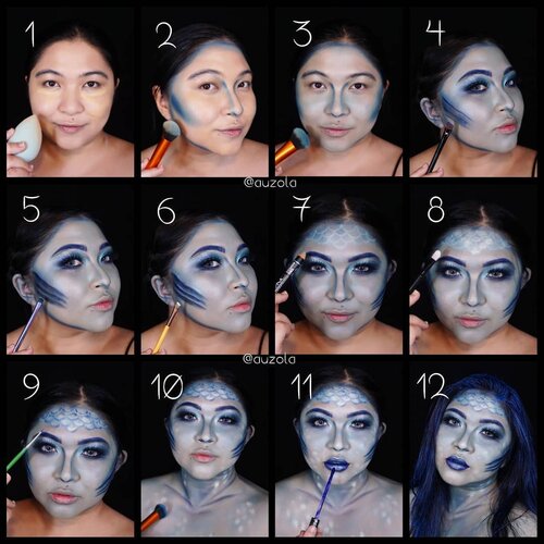 #auzolatutorial Mermaid look tutorial is here!
.
.
.
.
Inspo: @gabxxrielle 
#auzolamakeupcharacter #dirumahaja #stayhome #wakeupandmakeup #blue #mermaidmakeup #mermaid #siren #sirens #makeupforbarbies  #indonesianbeautyblogger #undiscovered_muas @undiscovered_muas #clozetteid #makeupcreators #slave2beauty #coolmakeup #makeupvines #tampilcantik #mua_army #fantasymakeupworld #100daysofmatkeup #15dayscontentmarathon