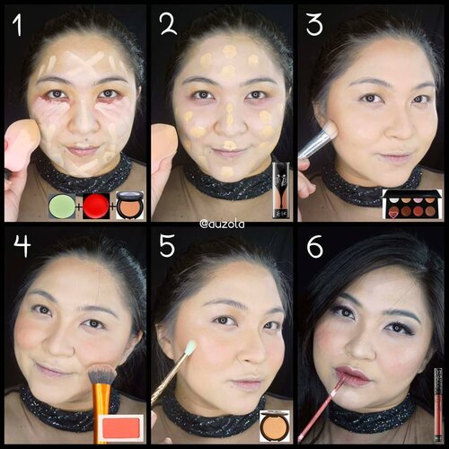 #auzolatutorial #auzolaeyemakeup 
Finally, ini buat tutorial makeup kondangan yang kemarin guys! Pictorial eye makeupnya swipe yaa, tapi stepsnya aku pisah postingannya biar ngga penuh hehe 😁
.
☀Steps:☀
1. Prime muka terlebih dahulu dengan skincare dan/atau primer wajah. Gunakan concealer berwarna merah pada undereye (aku pakai warna merah dari @makeoverid Lip Palette) dan hijau untuk kemerahan karena jerawat (Makeover Camouflage Cream Concealer). Blend lalu timpa dengan concealer biasa (@flormarindonesia Full Coverage Concealer).
2. Gunakan @katvondbeauty Lock It Foundation dan blend menggunakan sponge. Boleh diset dengan bedak jika perlu.
3. Contour menggunakan @pac_mt Perfect Finish Blush On (Contouring Kit).
4. Gunakan blush on peach @thebalmid Instain Swiss Dot.
5. Gunakan highlighter @beccacosmetics Shimmering Skin Perfector Champagne Pop.
6. Setelah eye makeup, tambahkan nude lipstick Kat Von D Everlasting Liquid Lipstick shade Lolita.
DONE!
.
.
.
.
#wakeupandmakeup #makeupforbarbies @makeupforbarbies #indonesianbeautyblogger @indobeautyblogger #undiscovered_muas @undiscovered_muas #tutorialmakeup #makeupkondangan #bloggerceria @bloggerceriaid #bloggermafia #clozetteid #fdbeauty #indobeautysquad  @indobeautysquad @tampilcantik #tampilcantik #mua_army #fantasymakeupworld #cchannelbeauty @cchannel_beauty_id #girlssecretsquad #100daysofmakeup #beautybloggerindonesia @beautyblogger_indonesia