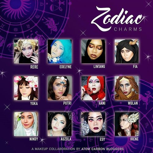 All the amazing and talented ladies for Zodiac makeup collaboration by @atomcarbonblogger ! .
Don't forget to check out and follow their IG 😍
Yay! New year means new makeup collaboration!
.
Capricorn - @reredini84
Aquarius - @everonia7
Pisces - @bycleoputri
Aries - @lilintanggg
Taurus - @fiarevenian
Gemini - @yukalicious15
Cancer - @simplybeautyme
Leo - @chandra_wulan1
Virgo -  @nindyz
Libra - @auzola
Scorpio - @esybabsy
Sagitarius - @irene_unarso
.
Photo edit:  @nindyz
.
.
#vegas_nay #wakeupandmakeup #anastasiabeverlyhills #hudabeauty #influencer #beautyinfluencer #pink #pinkperception #lfl #l4l #likeforlike #dressyourface #auroramakeup #clozetteid #fotdibb #blogger #collaboration #newyear #newyear2017 #zodiac  #atomcarbonblogger #indonesianbeautyblogger #undiscovered_muas #indobeautygram