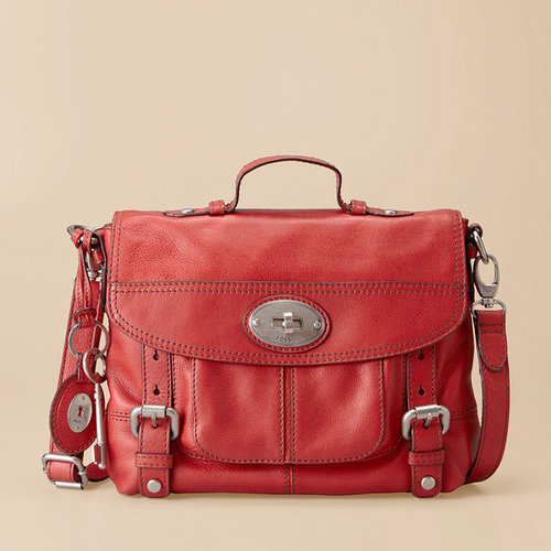 Fossil Maddox Top Handle Scarlett Red Leather