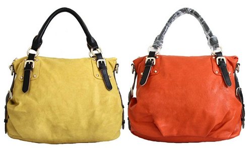 Periwinkle Simple Leather-like Shoulder Bag