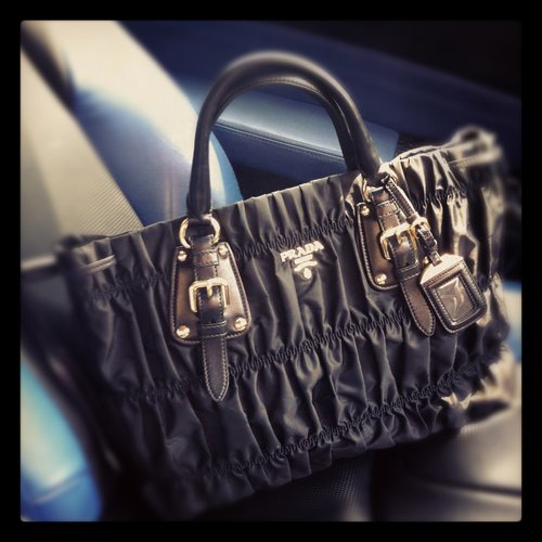 Another purchase of Prada bag... taking it for a ride today 