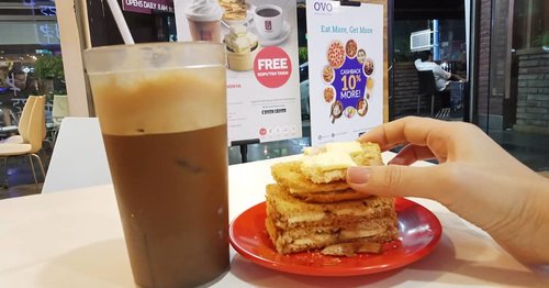 Kaya toast is a well known snack in Singapore and Malaysia. It prepared with coconut jam,  a topping of sugar,  coconut milk and eggs,  sometimes pandan ......#ClozetteID#kayatoast#munchies#eeeeeeats#eatfamous#asianfood #handsinframe#toast#moodygrams#coffeeexample#tryitordiet