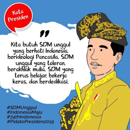 Karena baju merah lagi dicuci, feed kali ini mau diisi dengan pidato Presiden @jokowi Jumat, 16 Agt 2019......#ClozetteID#SDMUnggul#IndonesiaMaju#74thIndonesia#PidatoPresiden2019#Indonesia#DirgahayuRI74