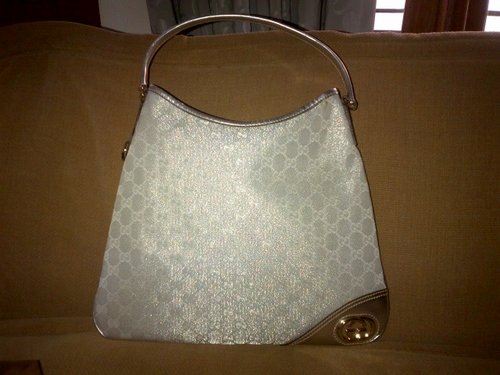 Gucci Silver Hobo Bag