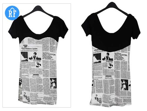 Newspaper Cotton Blouse.
Simple, cute, charming!