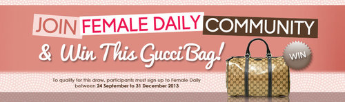 Join Female Daily Community and Win This Gucci Bag!