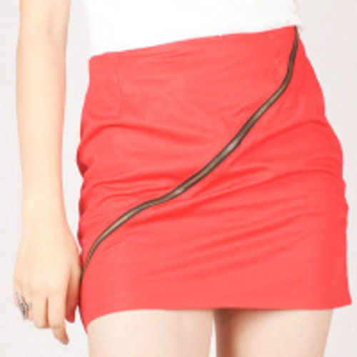 Rakuten BELANJA ONLINE: Sophistix - Niki Red Zipper Detail Mini Skirt < Skirts < Sophistix Boutique