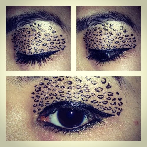 Leopard inspired eye makeup. Happy weekend everyone ;)