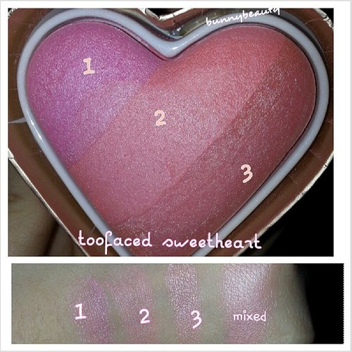 no 2 not as pigmented as no 1 and 3
overall i love the mixed color! ♥ pretty summer blush