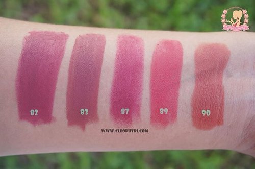 Where is ur favorite color?mine is 83 and 90.. Yes! It's @purbasari_indonesia matte lipstick..Checkout full review on www.cleoputri.com ^^ #clozetteid #clozettedaily #starclozetter #purbasari #purbasarireview #purbasariswatch #lipstick #mattelipstcik #localmattelipstick #matte #makeup #makeupgeek #lipstickjunkie #makeupaddict #beauty #beautypassion #passion
