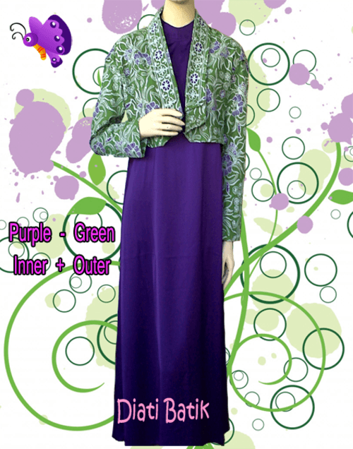 Long dress batik kombinasi GKB01220