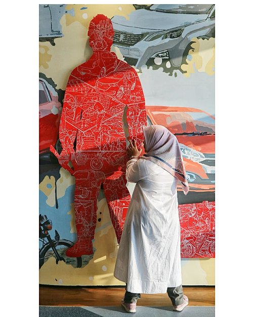 Hold my hands#mural #muralart #wallart #menaraastra #clozetteid