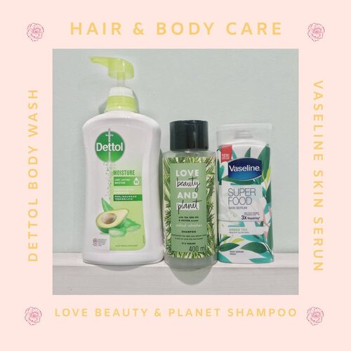 Salah satu moment yang harus dinikmati setiap hari adalah ketika mandi 😆Apalagi sejak punya anak, bisa mandi dengan tenang juga salah satu privilege.Jadi sebisa mungkin aku memilih rangkaian hair & body care yang ga hanya berkualitas tapi juga wangi. Who's with me?Tiga produk ini adalah yang aku pakai 3 bulan terakhir.1. Dettol Moisture Body Wash (Aloe Vera & Avocado)Tidak seperti brand antibacterial body wash lain, Dettol mengeluarkan banyak varian yang menarik dengan aroma yang ok banget dan tetap bisa menjaga kelembaban kulit.Ga sabar untuk mencoba varian lain.2. Love Beauty & Planet Shampoo (Tea Tree Oil & Retiver)Aku punya kulit kepala yang mudah berminyak dan keluhan rambut rontok.Dan shampoo ini enak banget ketika digunakan karena ada sensasi cooling ditambah wanginya yang menyegarkan jadi bikin relax setelah mandi.Oh rambut juga terlihat lebih mengembang dan tidak mudah lepek.Another reason I love LBP adalah karena dikemas dalam 100% botol daur ulang, vegan-certified, cruelty-free, bebas dari pewarna, silikon, dan paraben.3. Vaseline Superfood Skin Serum (Green tea)Aku selalu menggunakan body lotion setelah mandi. Dan untuk kulitku yang normal, skin serum ini cukup bisa membantu menjaga kelembaban kulit, aromanya juga aku suka banget. Teksturnya sangat light jadi cepat meresap dan ga perlu takut lengket. Tapi kalau kulitmu kering, you need to layer with other products....#MELpinkpalette #ClozetteId