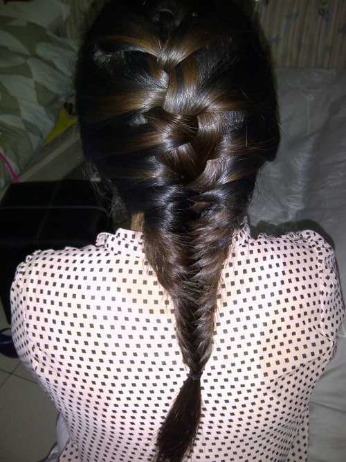 French combined fishtail braid