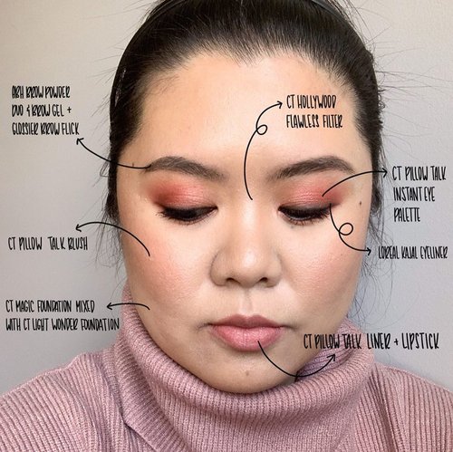Is the black annotation easier to read than the white one? Lmk in the comment below so I can decide which colour to use! •
Swipe to see the makeup look with my eyes open & in different lighting! As always, the tutorial & breakdown for this look is on my Instastory highlight under “vday look”. •
Xoxo
•
•
•
•
•
#makeup #makeuptutorial #pillowtalk #clozette #clozetteid #pursuepretty #thatsdarling #hamont #toronto #jakarta #makeupartistworldwide #asianmakeup #asianmakeuptutorial #torontomua #hamontmua #bbloggers #bloggersofinstagram #bbloggersca #indonesianblogger #indonesianbeautyblogger