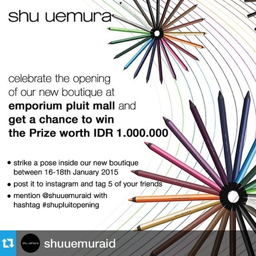I'm gonna be there at 11am! Let's meet up and chat shall we? Calling all beauty lovers to join the fun!!!!
••• #Repost @shuuemuraid with @repostapp. ・・・ Don't forget to join us and celebrate our first boutique opening TOMORROW at Emporium Pluit Mall! See you guys! :)
---
#clozetteid #indonesianblogger #indonesianbeautyblogger #jakarta #emporiumpluit #shuuemura