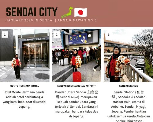 Lengkapi kunjungan ke Jepang dengan singgah Sendai (仙台市 Sendai-shi).
Sendai adalah ibu kota Prefektur Miyagi 🇯🇵
Pada 1 Oktober 2019 memiliki perkiraan populasi 1,090,263 dan kepadatan penduduk 1,387 orang per km². Total wilayah kota adalah 786.30 km².

Kotanya ramai, walaupun masih lebih sibuk Tokyo. Kami bermalam di Sendai awal thn 2020. Kemudian keluar dari Jepang menuju Taipei Taiwan melalui Sendai International Airport 🛅🛫 #traveler #wanderlust #traveling #balqis57travel #clozetteid #travelblogger #sendai