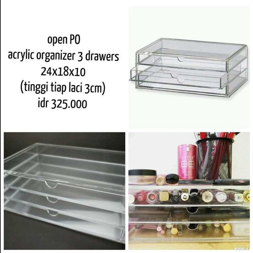 acrylic organizer 3 drawers