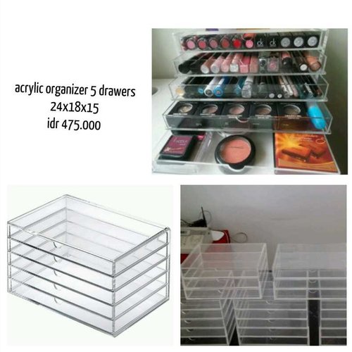 acrylic makeup organizer 5 drawers