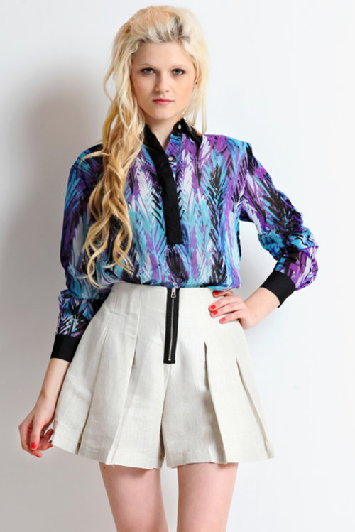 Abstract floral pattern shirt
