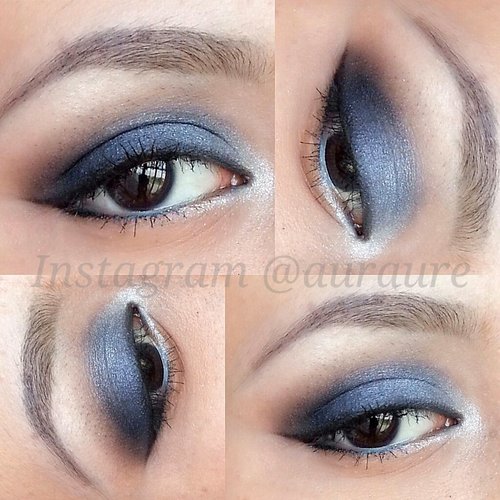 Blue tones for today's eye makeup
