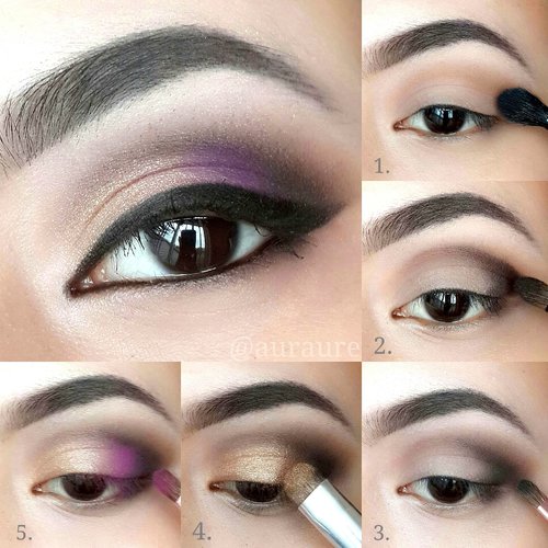 Purple & Gold Eyes makeup pictorial