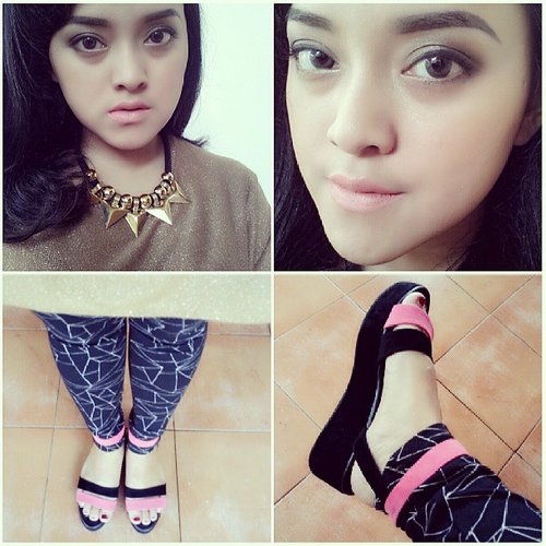 Face and shoes of the day. Face: #SKII Stempower Series, Skin79 BB Cream, #ShuUemura Eyeshadow, #Revlon eyeliner, and Liptar OCC in Hush @sugarbombtreasure and grey 3 tone lense @geosoftlensroom. Shoes: Seven by @dreamhopeshoes