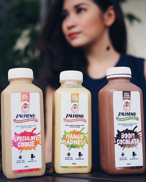 The new way to drink almond milk by @zalmond 💖
These 3 flavors are my favorite! 
_
_
#clozetteid #clozetteambassador #almondmilk #almondmilksurabaya #zalmondsurabaya #almondmilksby