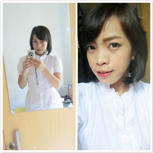 Simple makeup for today  ♥ #short hair