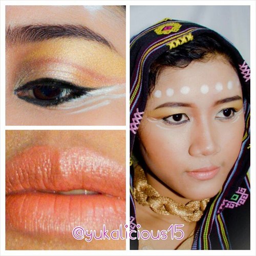 Makeup inspiration using my new eye shadow palette from Sariayu Trend Warna 2015 # Papua 02. 
I'm join makeup contest #WarnaCantikPapua

#me #makeup #beauty #instabeauty #beautyblogger #indonesianbeautyblogger  #clozette  #clozetteID #MUA  #makeupartist