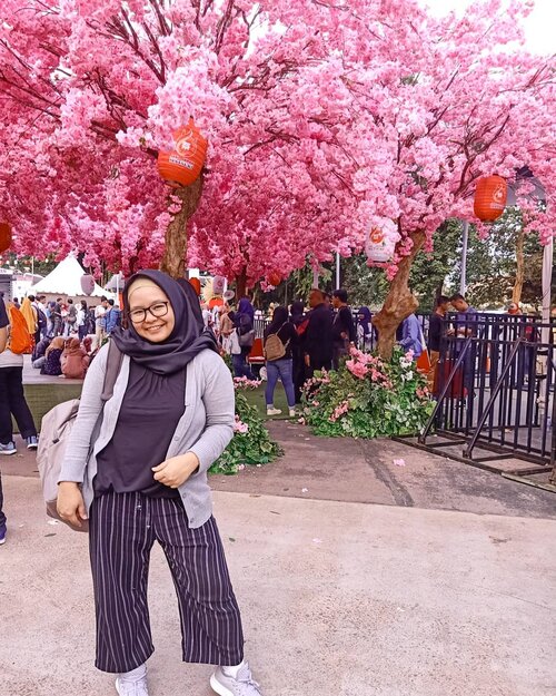 Sakura in September! 😆😆 Cuman bisa ngeliat yang begini di @jktjapanmatsuri tanggal 7 dan 8 September 2019 di Plaza Tenggara Senayan. Jadi kalau yang weekend ini belum ada agenda, bisa banget ya melipir kesini. .Ada apa aja? Banyak! Tahun ini konsepnya adalah Feel & Experience Real Culture. 🇯🇵 Jadi para pengunjung bisa merasakan langsung kebudayaan Jepang di berbagai stand yang ada. Saya mencoba menulis calligraphy, pakai yukata, makan makan dan tentu foto foto 😍😍 .Ada penampilan dari artis ternama ibukota loh, termasuk JKT48 hihi. Hayo swipe ke slide akhir. Ada yang tau beliau siapa? Jangan lupa swipe swipe juga untuk melihat keseruannya yaaa. Selebihnya jangan lupa check IGS dan stories highlight. .Bagi yang mau datang besok, tiket bisa dibeli on the spot. Oiya untuk anak dibawah 5 tahun masuknya gratis! Tadi juga banyak yang bawa stroller kok. Jadi bisa banget jadi ajang jalan jalan bersama keluarga. ❤️ Siapa yang mau dateng besok? Jangan lupa foto sambil memakai yukata dan foto didepan pohon sakura ya 😆 .-------.#jakjapanmatsuri2019 #ayokejjm2019 #jakjapanmatsuri #jakartajapanmatsuri #matsuri #jakartaevent #clozettedaily #clozetteid #hijab #ootd #sakura #japanesefood #japaneseculture #calligraphy #takoyaki #lifestyleblogger #momblogger