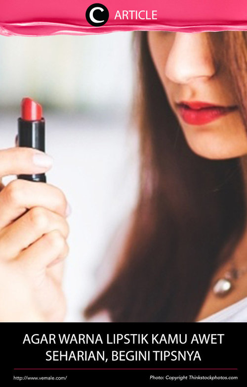  Ingin lipstikmu awet dan tahan seharian? Yuk, baca tipsnya di http://bit.ly/2gEwHmk. 
Simak juga artikel menarik lainnya di Article Section pada... Read more →